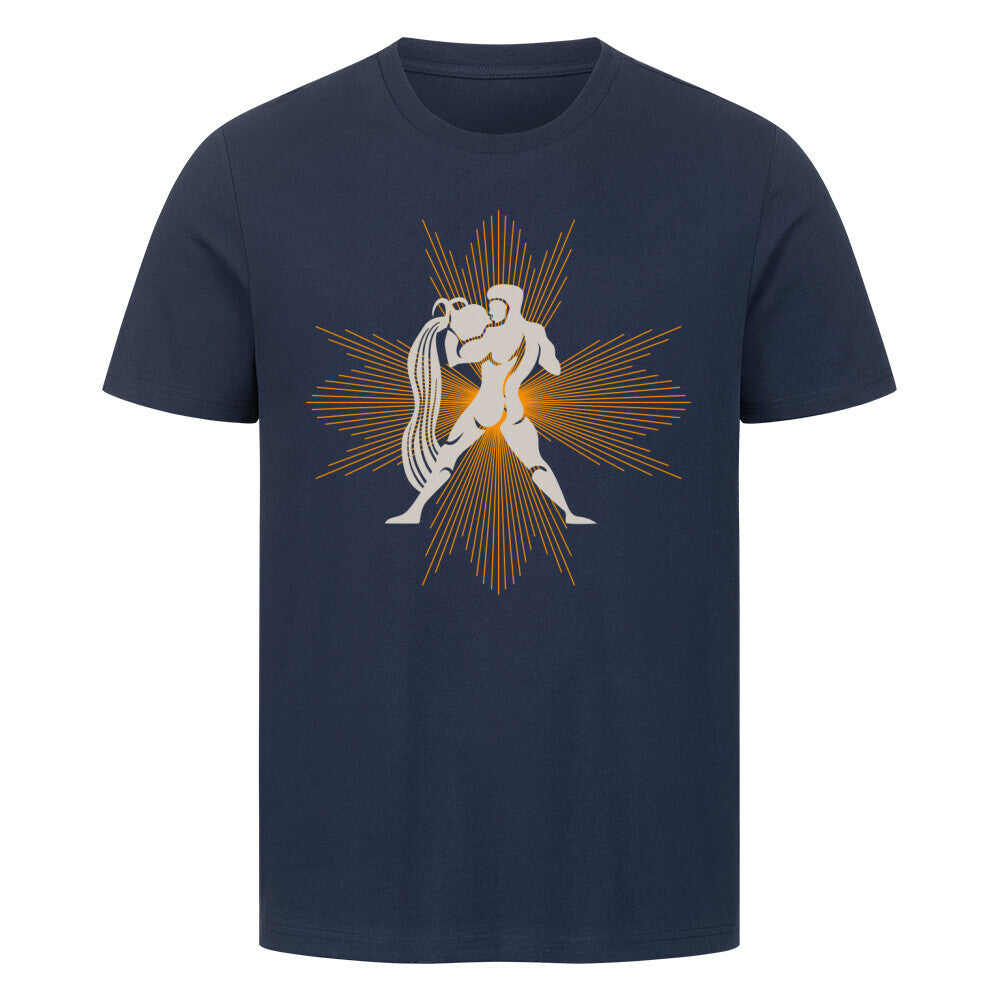 HigherBlanks Premium T-Shirt / Wassermann – Aura Sternzeichen-Navy