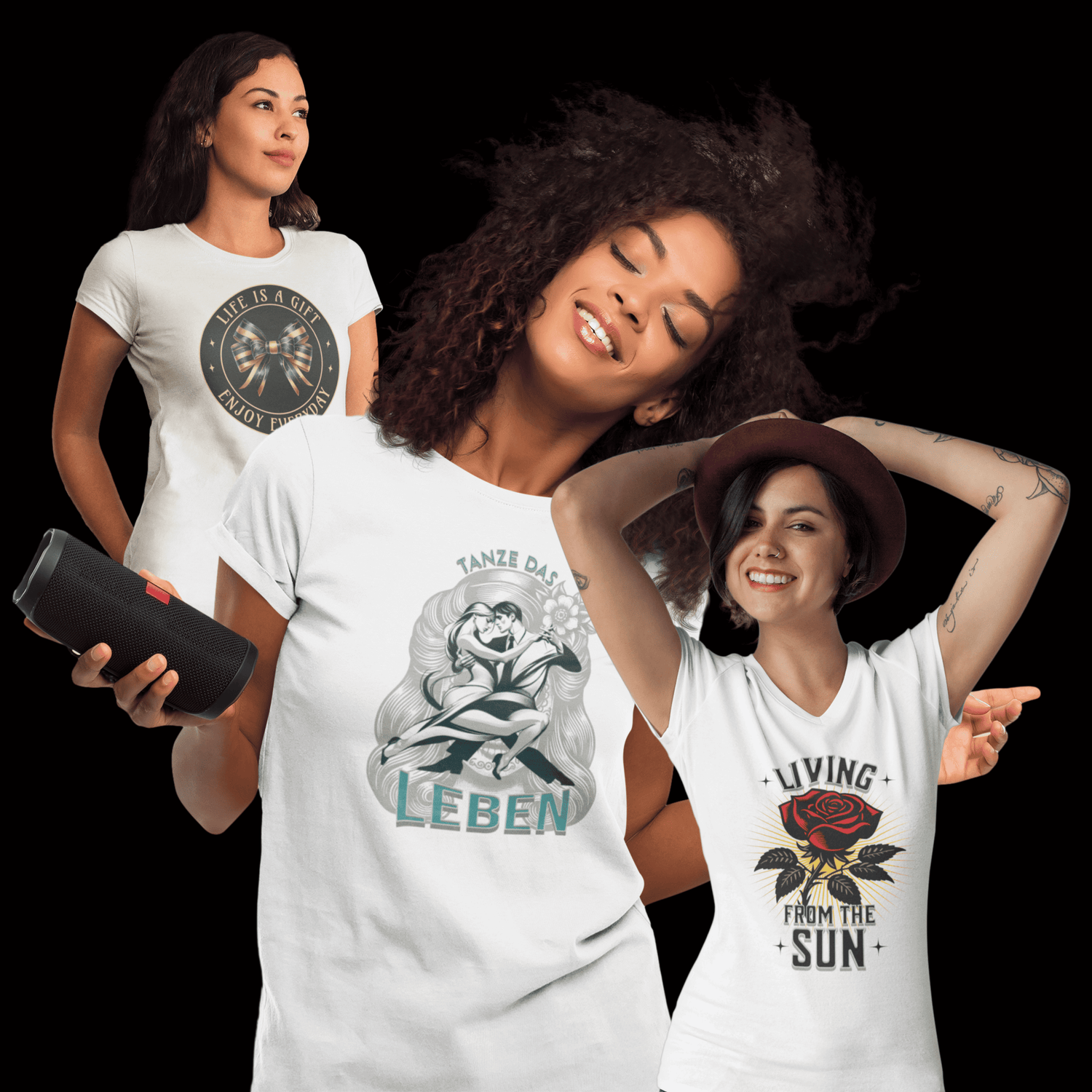 Ein ansprechendes Bild der "Leben" Kollektion im Shop von TORIPROS, das eine vielfältige Auswahl an Produkten zeigt, die das Leben feiern. Das Bild umfasst lebendige Farben und stilvolle Designs, die die positive Energie und Vitalität der Kollektion widerspiegeln.