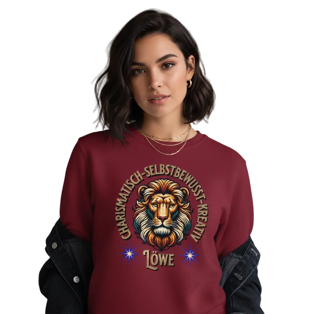 Löwe Sternzeichen /  Classic Sweatshirt-Bordeauxe-Toripros