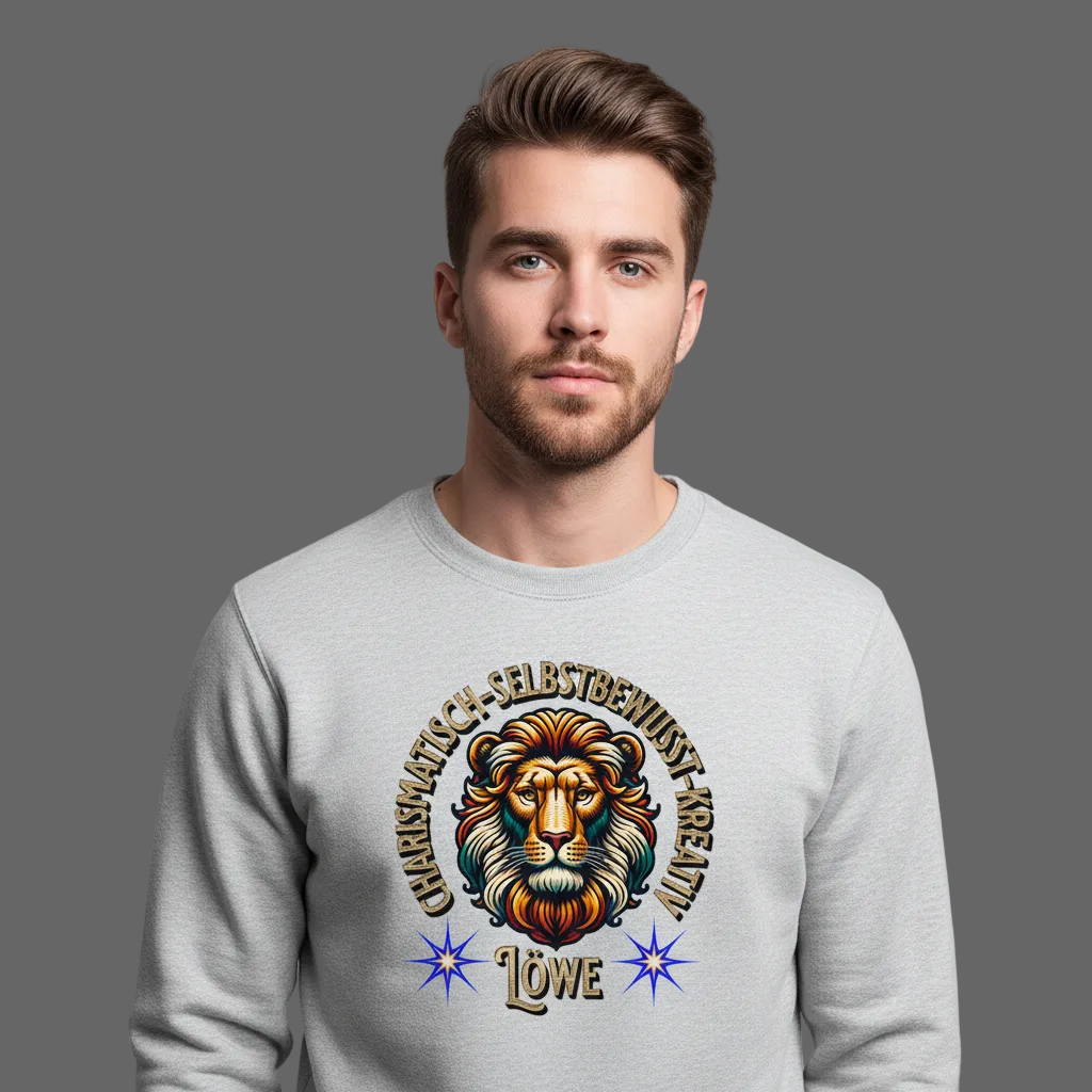 Löwe Sternzeichen /  Classic Sweatshirt-Grau-Toripros