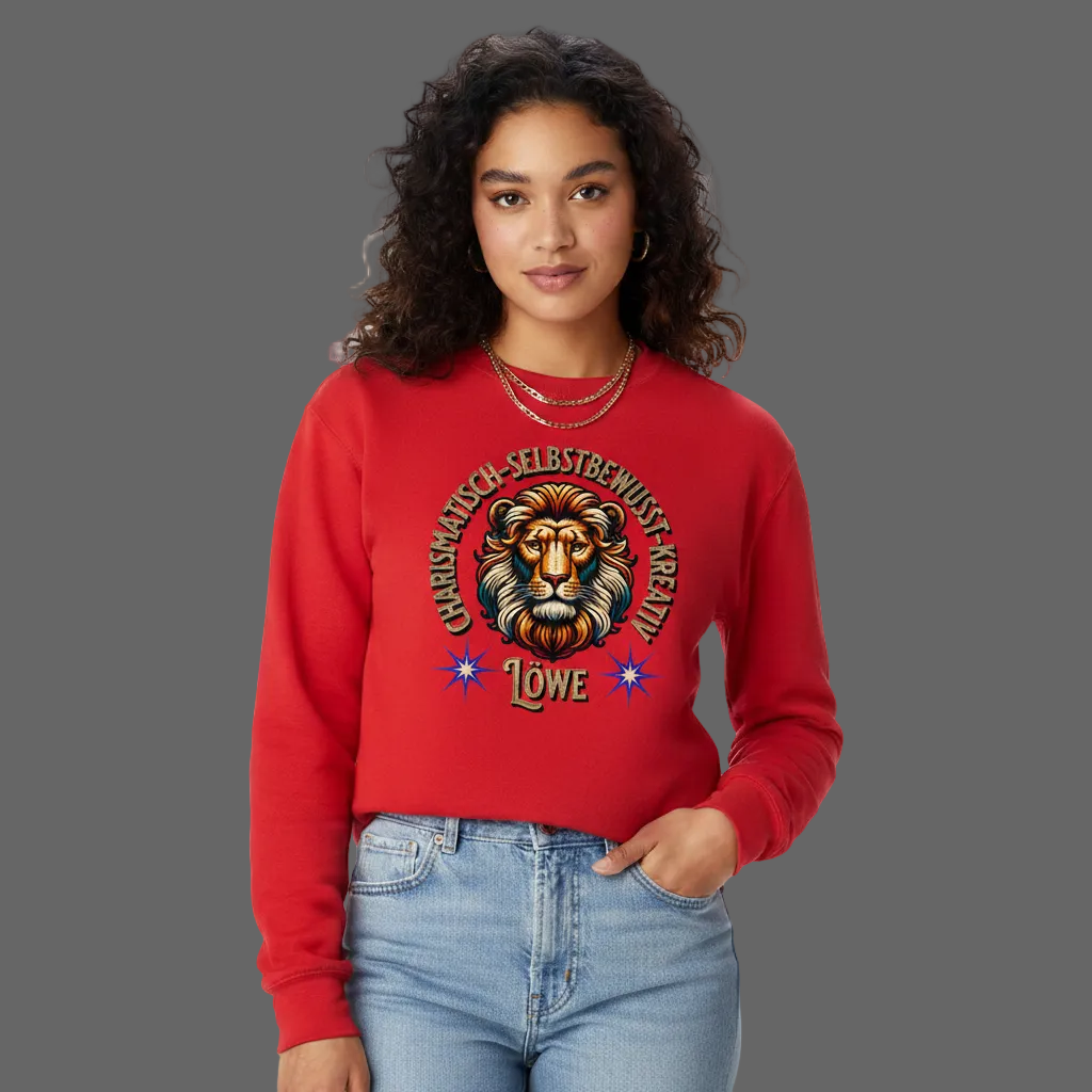 Löwe Sternzeichen /  Classic Sweatshirt-Rot-Toripros