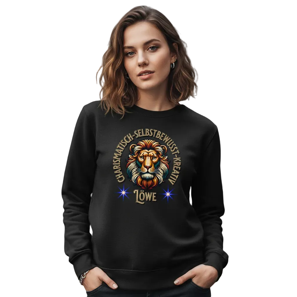 Löwe Sternzeichen /  Classic Sweatshirt-Schwarz-Toripros