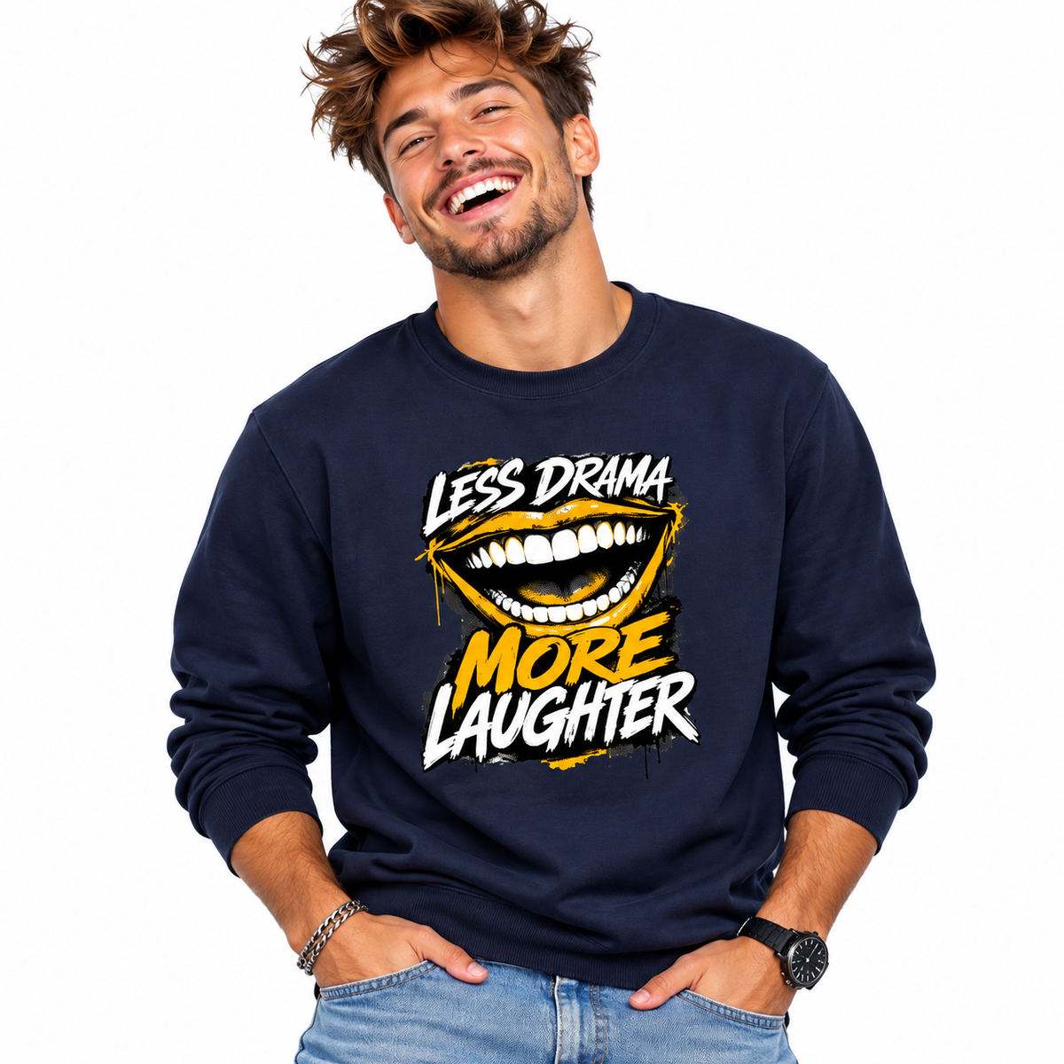 Classic Sweatshirt / LAUGH MORE