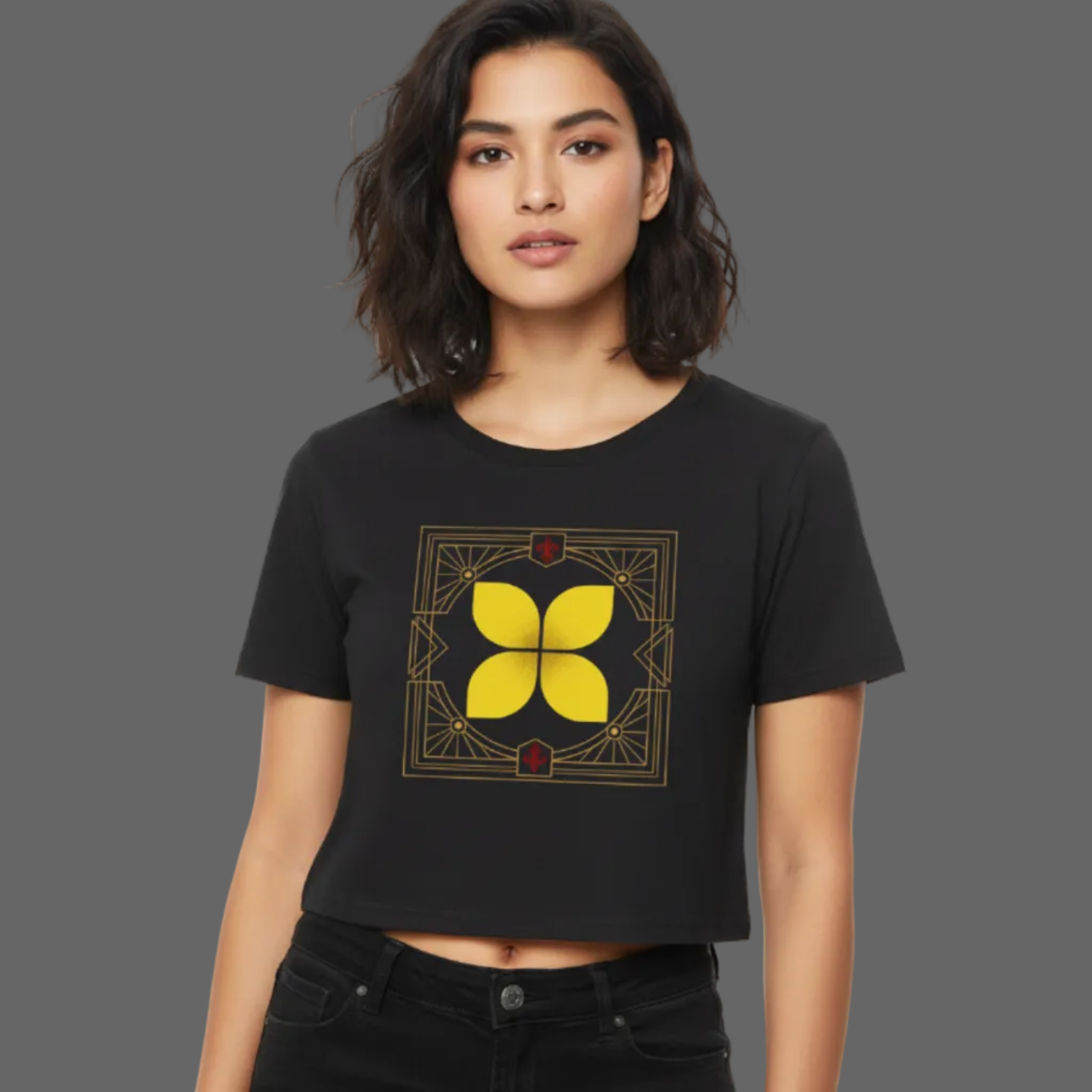 Ladies Cropped Tee/ Eckige Eleganz