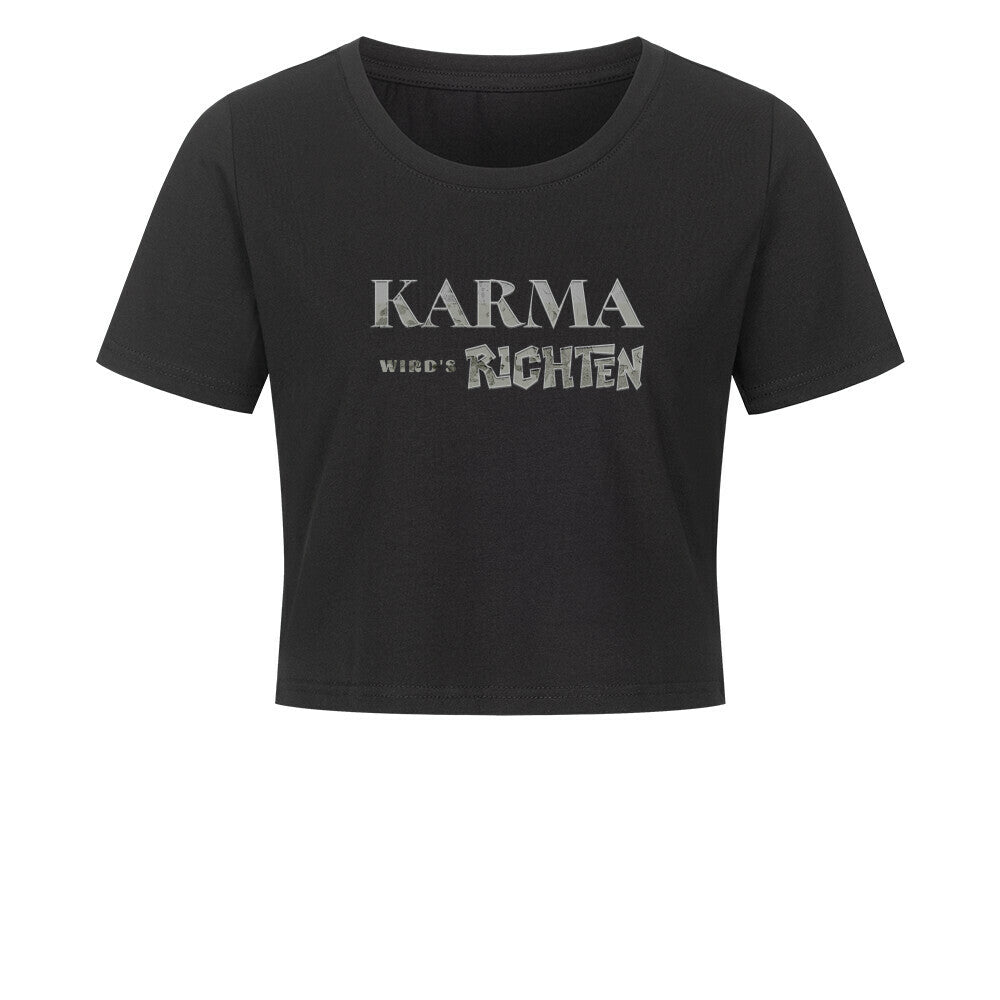 Ladies Cropped Tee/KARMA-Image for color: schwarz
