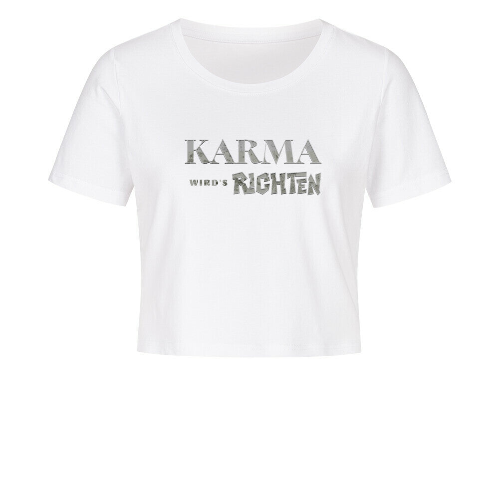 Ladies Cropped Tee/KARMA-Image for color: weiß