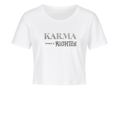 Ladies Cropped Tee/KARMA-Image for color: weiß