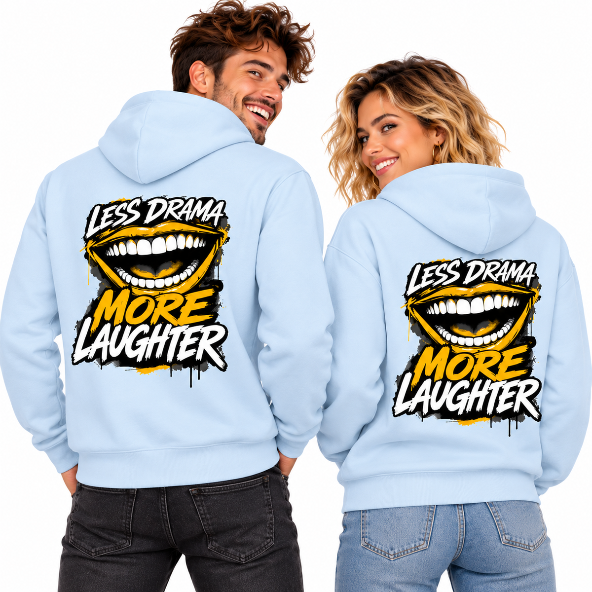 HigherBlanks Premium Hoodie / LAUGH MORE
