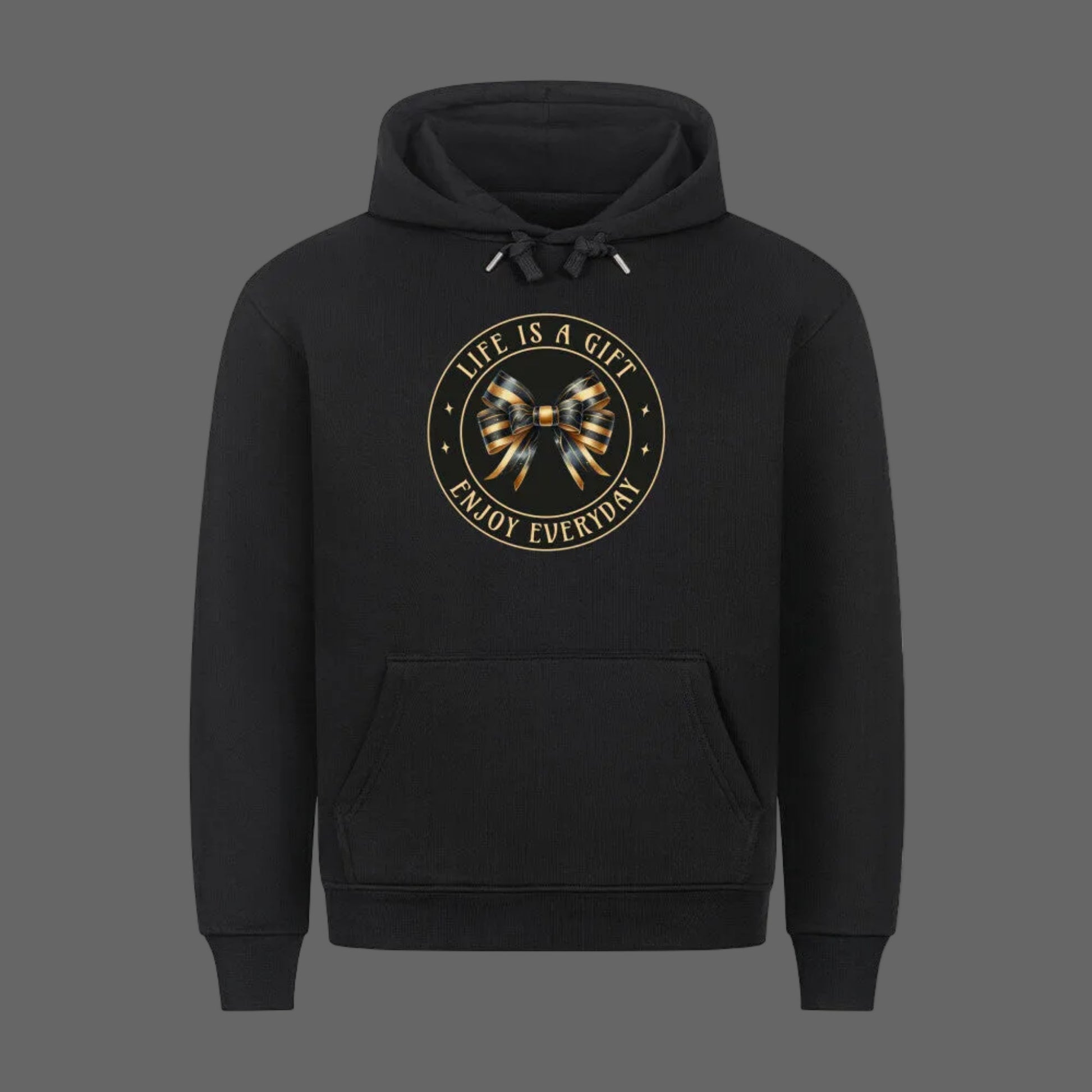  Premium Hoodie in Schwarz mit „LIFE IS A GIFT“-TORIPROS