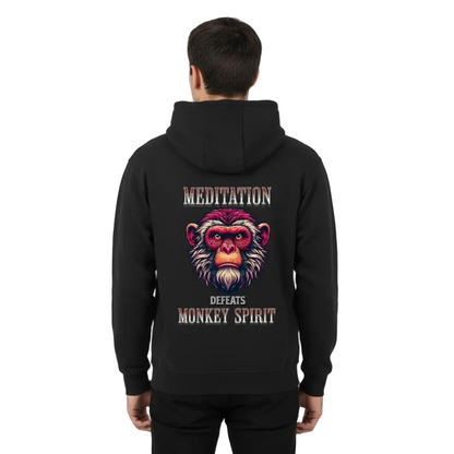 Premium Hoodie in Schwarz mit „MEDITATION defeats MONKEY SPIRIT“-TORIPROS