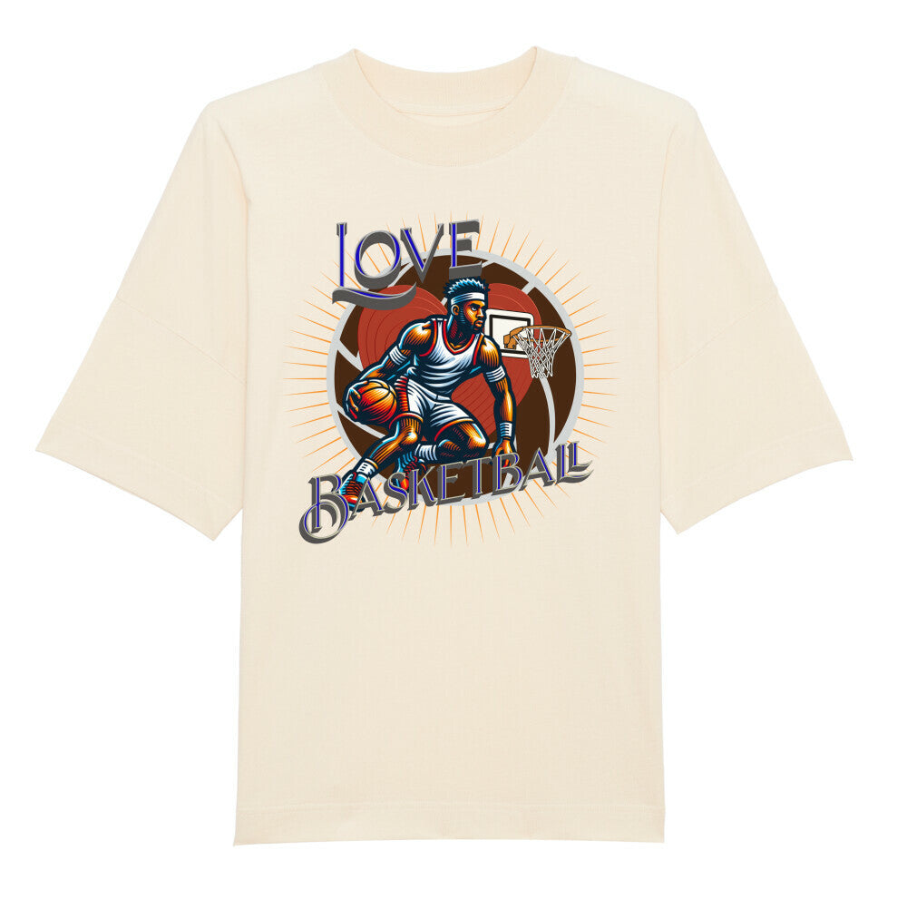 Premium Organic Oversize Blast / Basketball-Love:  beige