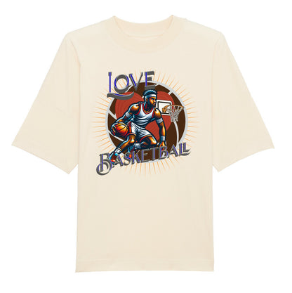 Premium Organic Oversize Blast / Basketball-Love:  beige