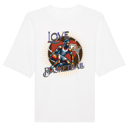 Premium Organic Oversize Blast / Basketball-Love: weiß