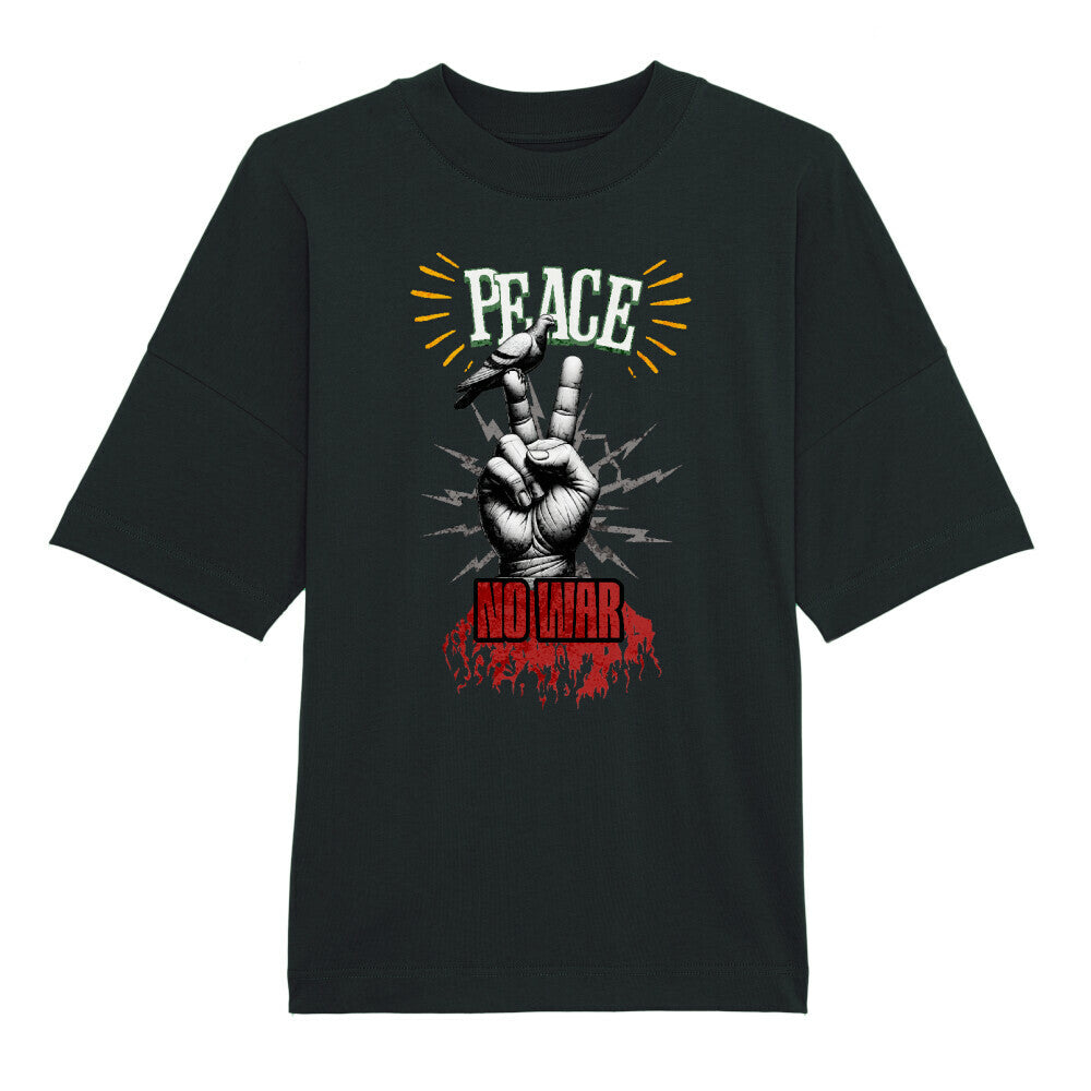 Premium Organic Oversize Blast / PEACE no WAR: schwarz