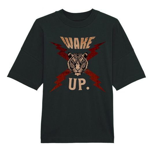  Premium Organic Oversize Blast in Schwarz mit „WAKE UP."-TORIPROS