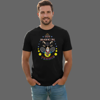 Premium Organic Shirt in Schwarz mit „Auf TENNIS immer BOCK“-TORIPROS