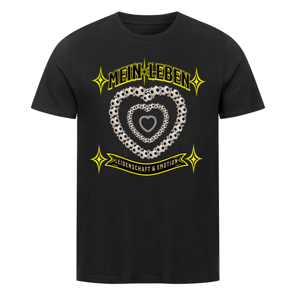 Premium Organic Shirt / Fußball mein Leben-schwarz