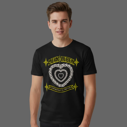 Premium Organic Shirt / Fußball mein Leben-schwarz