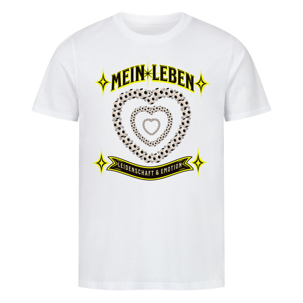 Premium Organic Shirt / Fußball mein Leben-weiss