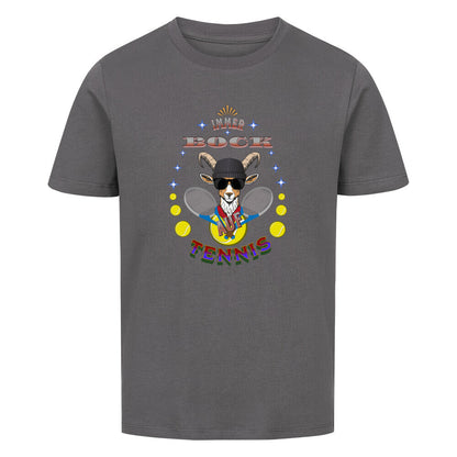 Premium Organic Shirt Kids in Anthrazit mit „Auf TENNIS immer BOCK“-TORIPROS