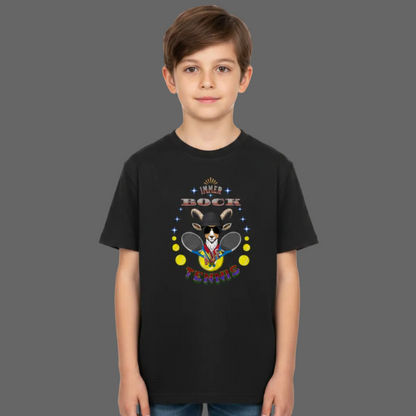 Premium Organic Shirt Kids in Schwarz mit „Auf TENNIS immer BOCK“-TORIPROS
