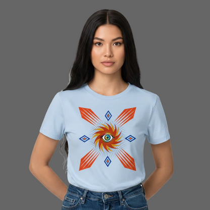 Premium Organic Shirt Women / Auge im STURM, Phase der Ruhe-Blau-TORIPROS