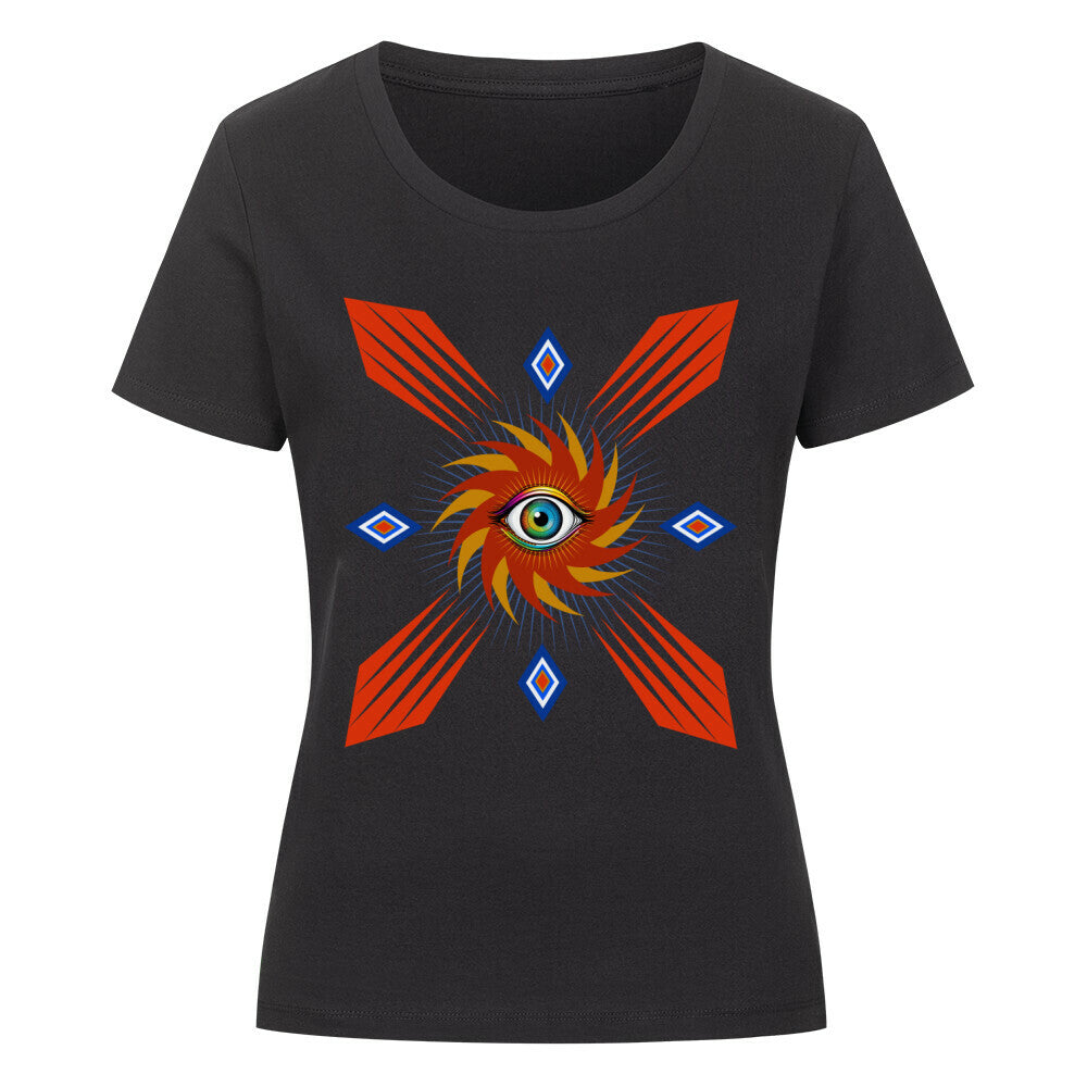 Premium Organic Shirt Women / Auge im STURM, Phase der Ruhe-Schwarz-TORIPROS