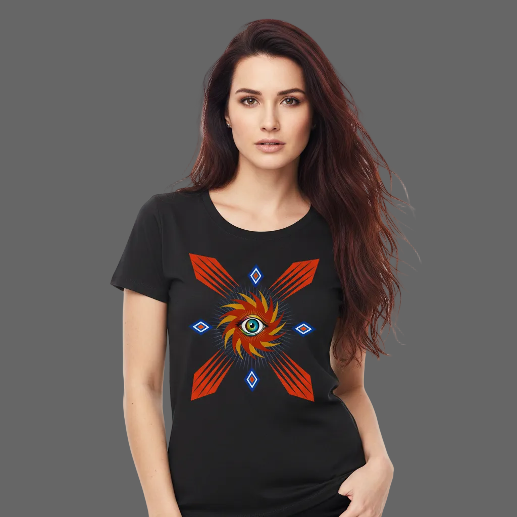 Premium Organic Shirt Women / Auge im STURM, Phase der Ruhe-Schwarz-TORIPROS