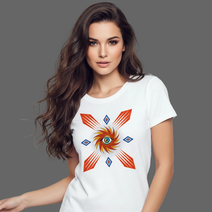 Premium Organic Shirt Women / Auge im STURM, Phase der Ruhe-weiss-TORIPROS