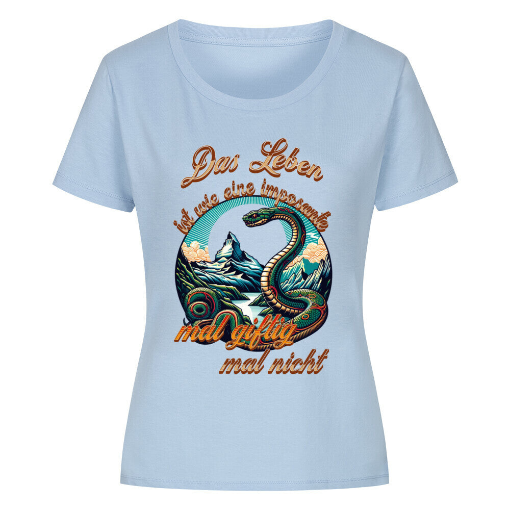 Premium Organic Shirt Women / Das LEBEN-mal giftig, mal nicht-Blue