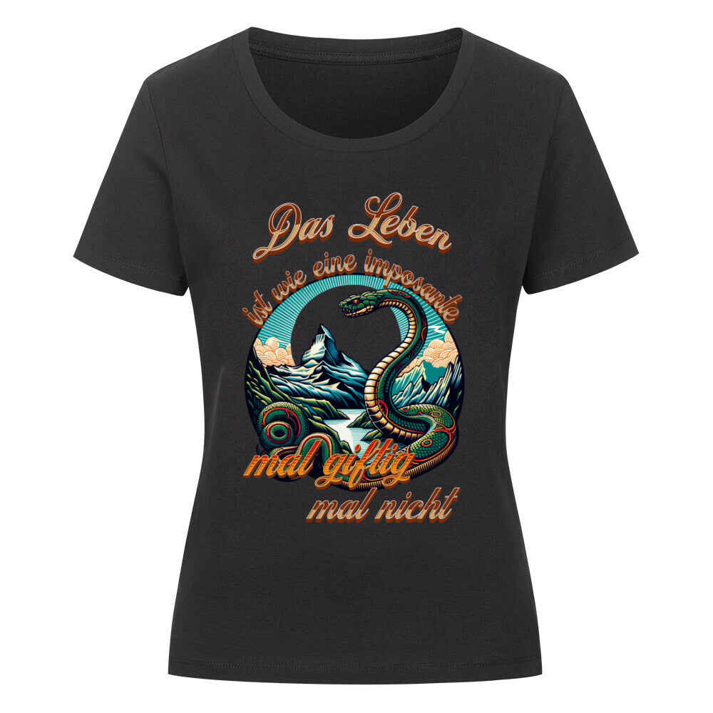 Premium Organic Shirt Women / Das LEBEN-mal giftig, mal nicht-Schwarz