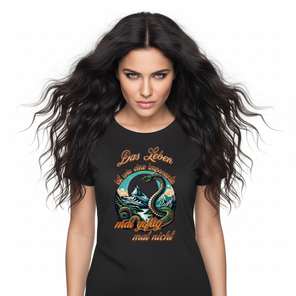 Premium Organic Shirt Women / Das LEBEN-mal giftig, mal nicht-Schwarz
