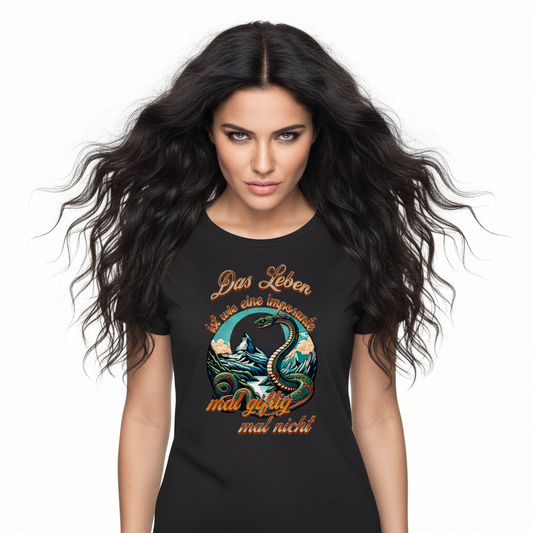 Premium Organic Shirt Women / Das LEBEN-mal giftig, mal nicht-Schwarz