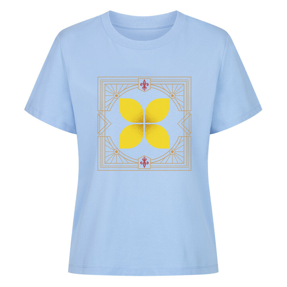 Premium Organic Shirt Women/ Eckige Eleganz-Blau-TORIPROS