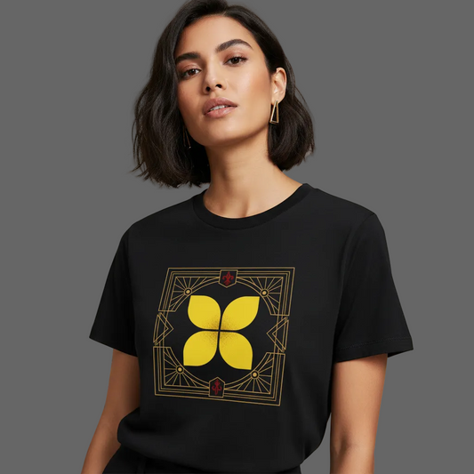 Premium Organic Shirt Women/ Eckige Eleganz-Schwarz-TORIPROS