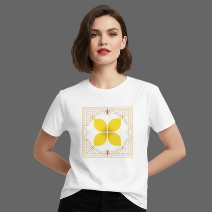 Premium Organic Shirt Women/ Eckige Eleganz-Weiss-TORIPROS