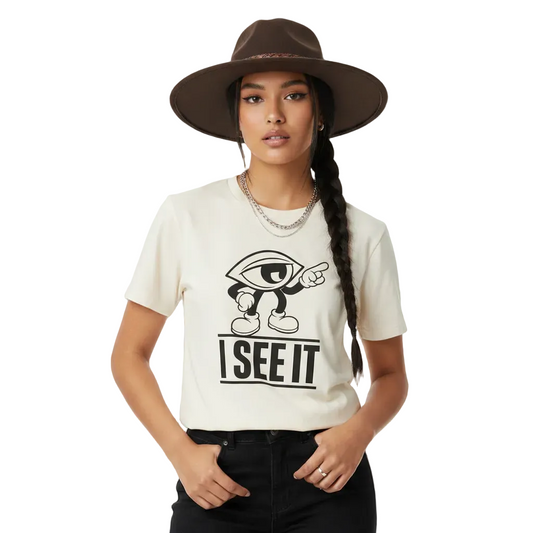 Premium Organic Shirt Women / I SEE IT-Image for color: natural