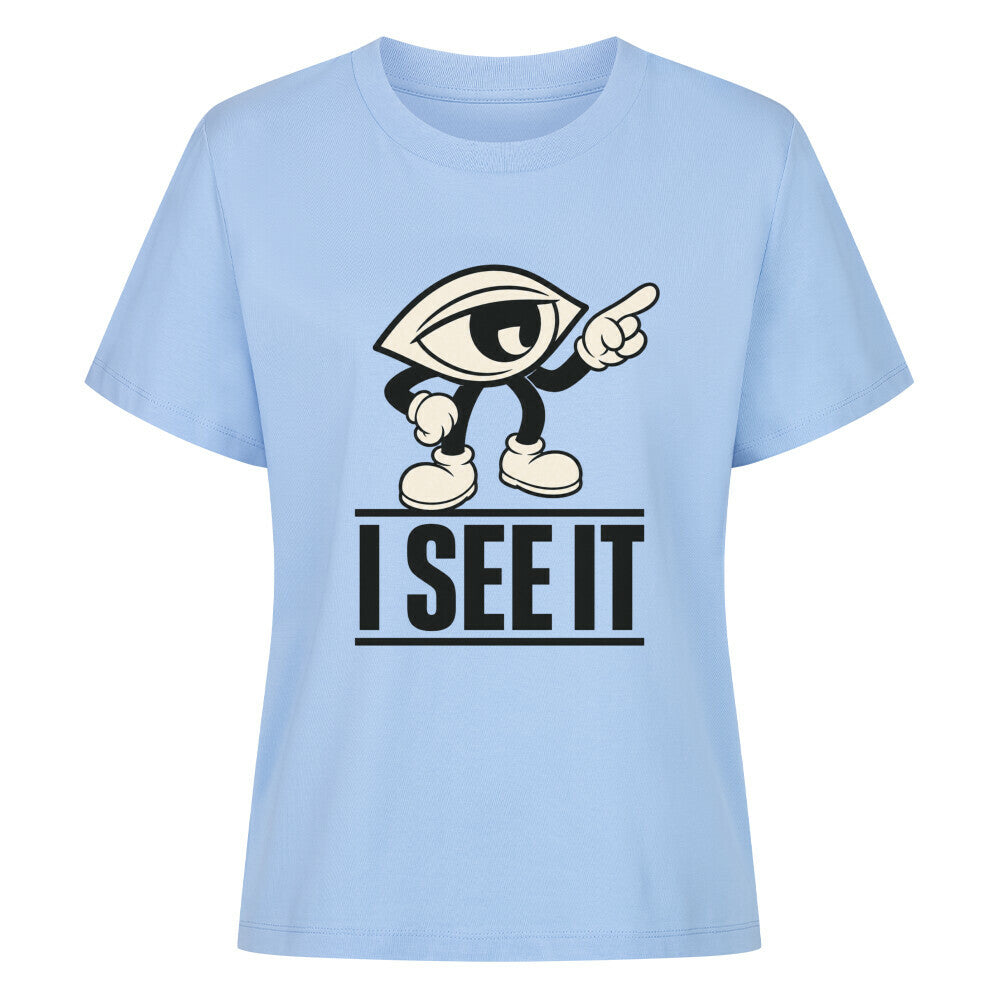 Premium Organic Shirt Women / I SEE IT-Image for color: sky blue