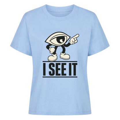 Premium Organic Shirt Women / I SEE IT-Image for color: sky blue