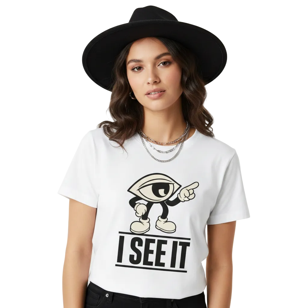Premium Organic Shirt Women / I SEE IT-Image for color: weiß