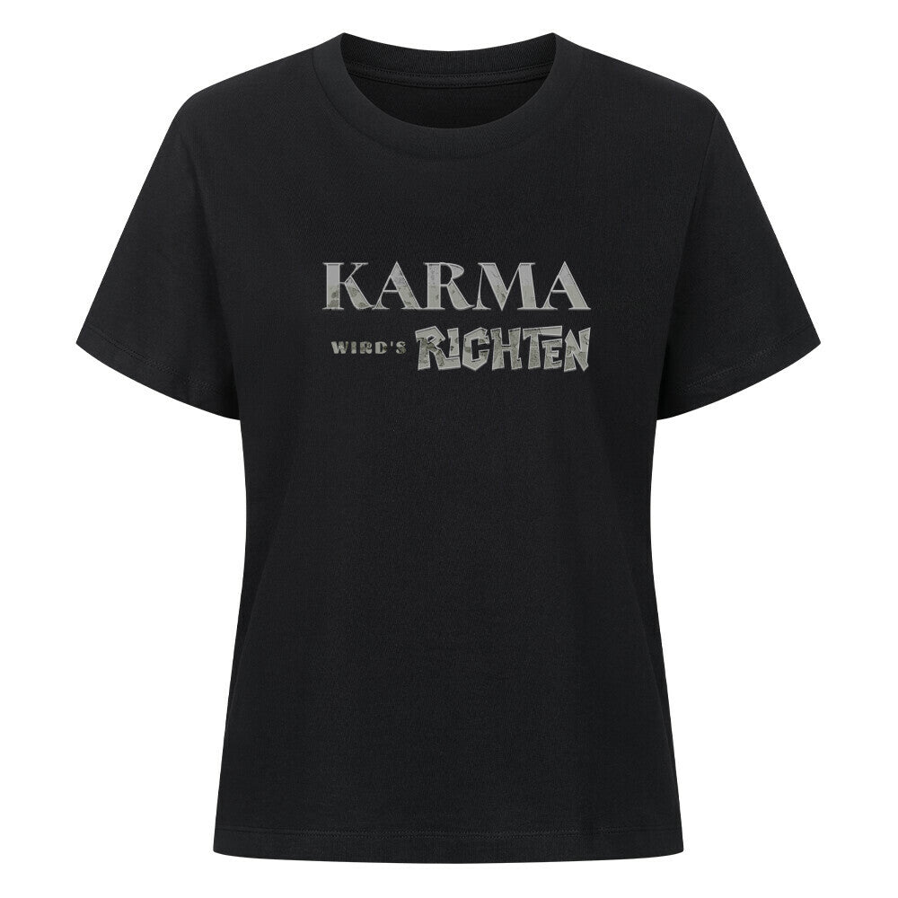 Premium Organic Shirt Women/KARMA-Image for color: schwarz