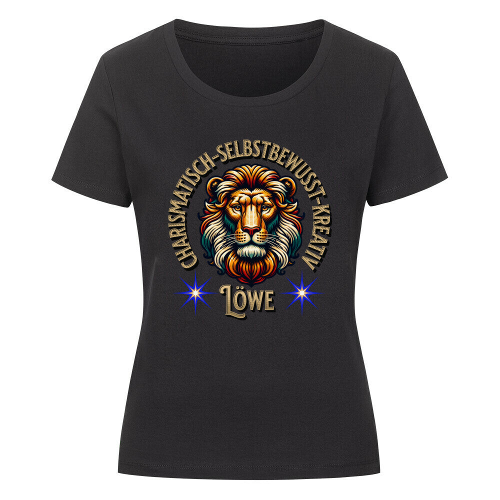 Premium Organic Shirt Women / Löwe Sternzeichen -Schwarz-Toripros