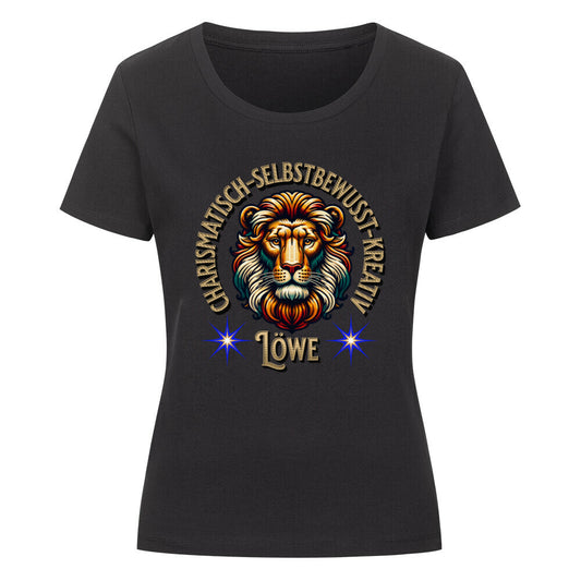 Premium Organic Shirt Women / Löwe Sternzeichen -Schwarz-Toripros