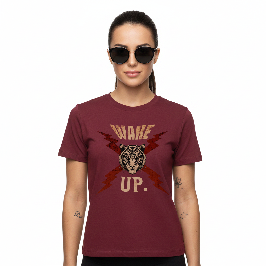 Premium Organic Shirt Women / WAKE UP.