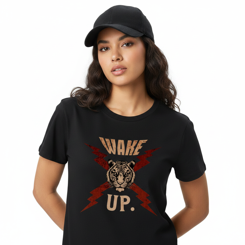 Premium Organic Shirt Women / WAKE UP.