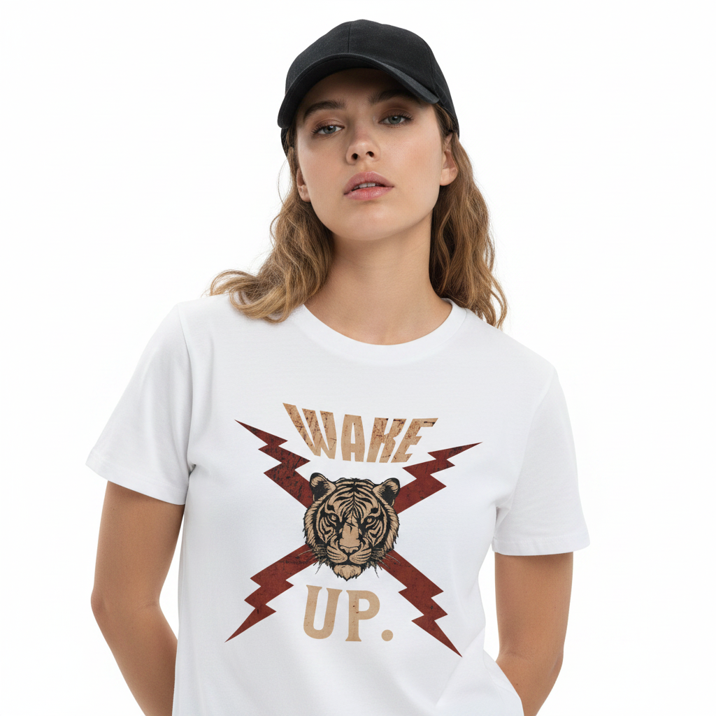 Premium Organic Shirt Women / WAKE UP.