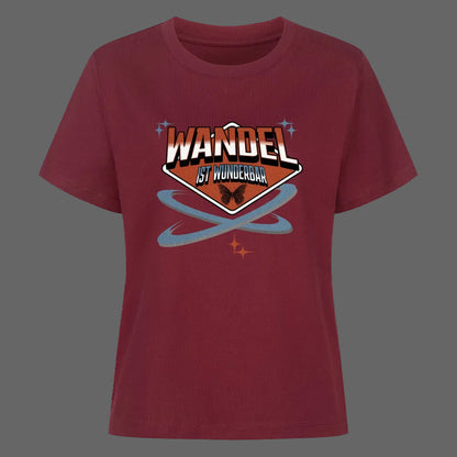 Premium Organic Shirt Women in Burgunder mit „WandelWunderbar“-TORIPROS