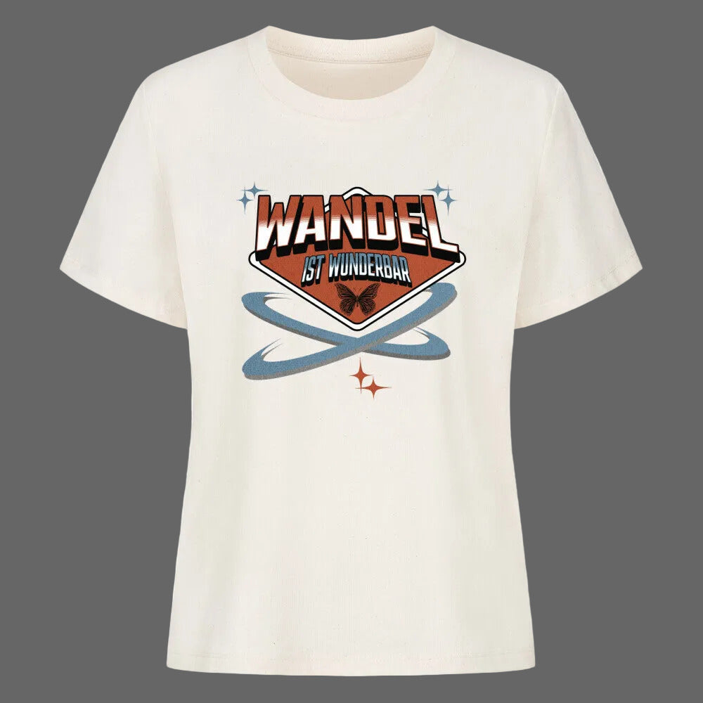 Premium Organic Shirt Women in Natural mit „WandelWunderbar“-TORIPROS