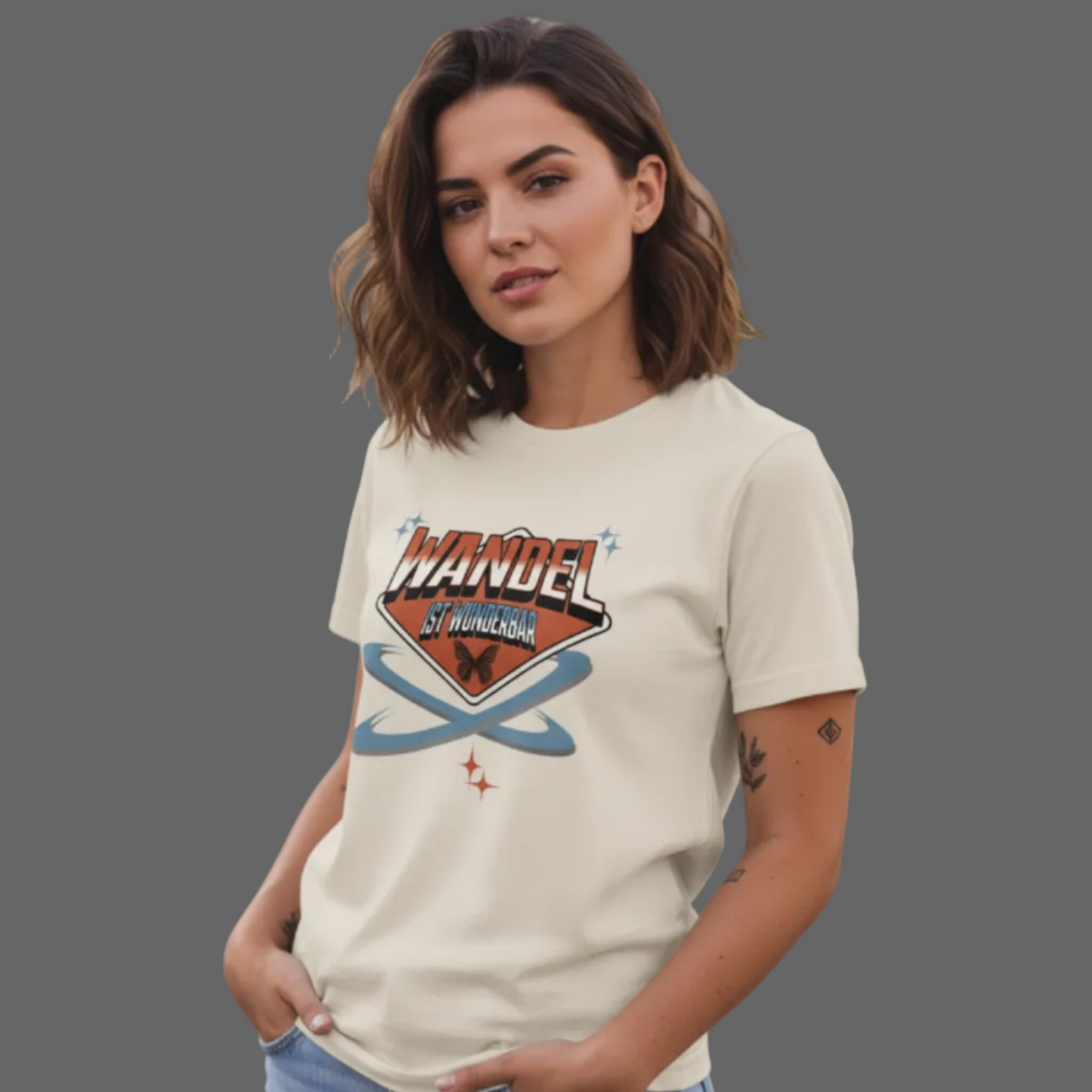 Premium Organic Shirt Women in Natural mit „WandelWunderbar“-TORIPROS