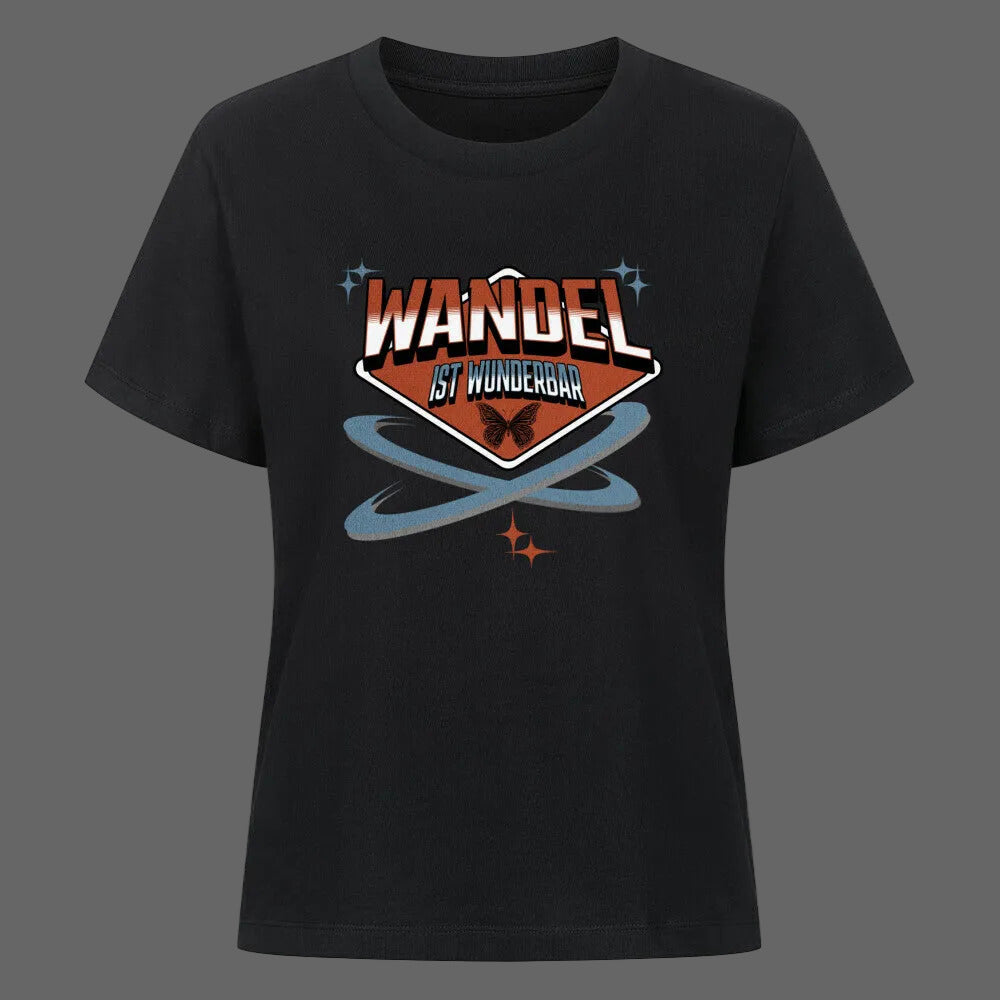 Premium Organic Shirt Women in Schwarz mit „WandelWunderbar“-TORIPROS